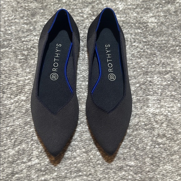 Rothy's Shoes - EEUC Rothy's The Point II Black pointed toe flats size 10W